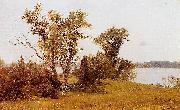 Albert Bierstadt Sailboats on the Hudson at Irvington oil